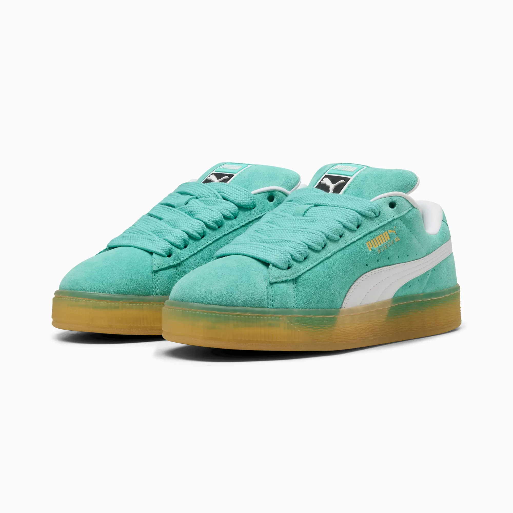 NEW Men's PUMA XL Aquatic White SUEDE Shoes AUTHENTIC IN BOX