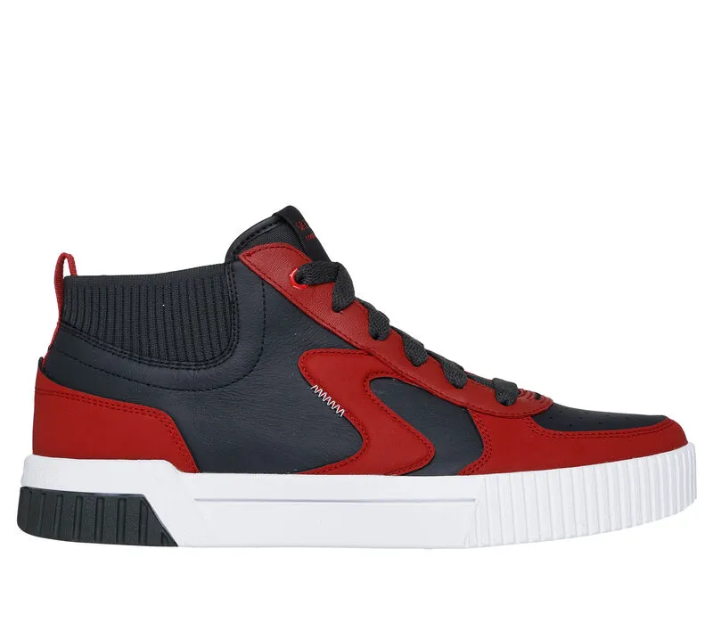 NEW Men's SKECHERS JADE - ALERRO Black Red LEATHER Shoes AUTHENTIC