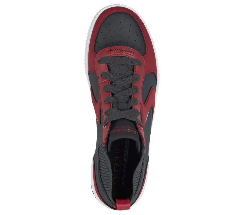 NEW Men's SKECHERS JADE - ALERRO Black Red LEATHER Shoes AUTHENTIC