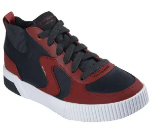 NEW Men's SKECHERS JADE - ALERRO Black Red LEATHER Shoes AUTHENTIC