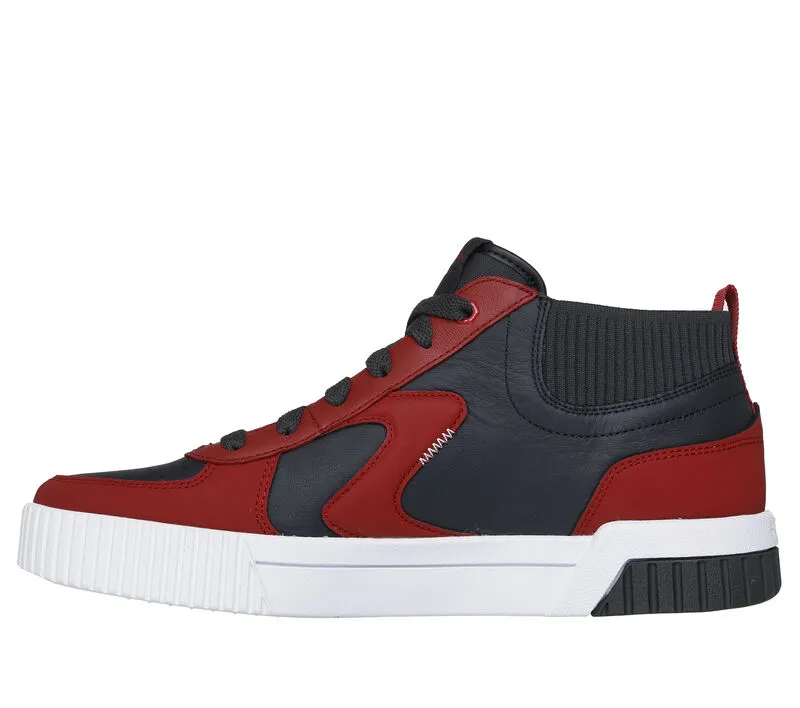 NEW Men's SKECHERS JADE - ALERRO Black Red LEATHER Shoes AUTHENTIC