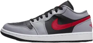 NIKE Air Jordan 1 Low Women's Shoes (FZ4183-002, Cement Grey/Black/White/Fire Red) Size 5
