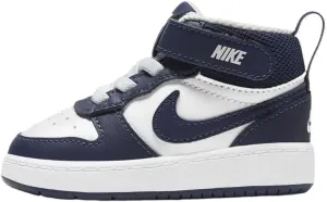Nike Court Borough Mid 2 Baby/Toddler Shoes (CD7784-107, White/Signal Blue/Blue Void) Size 5