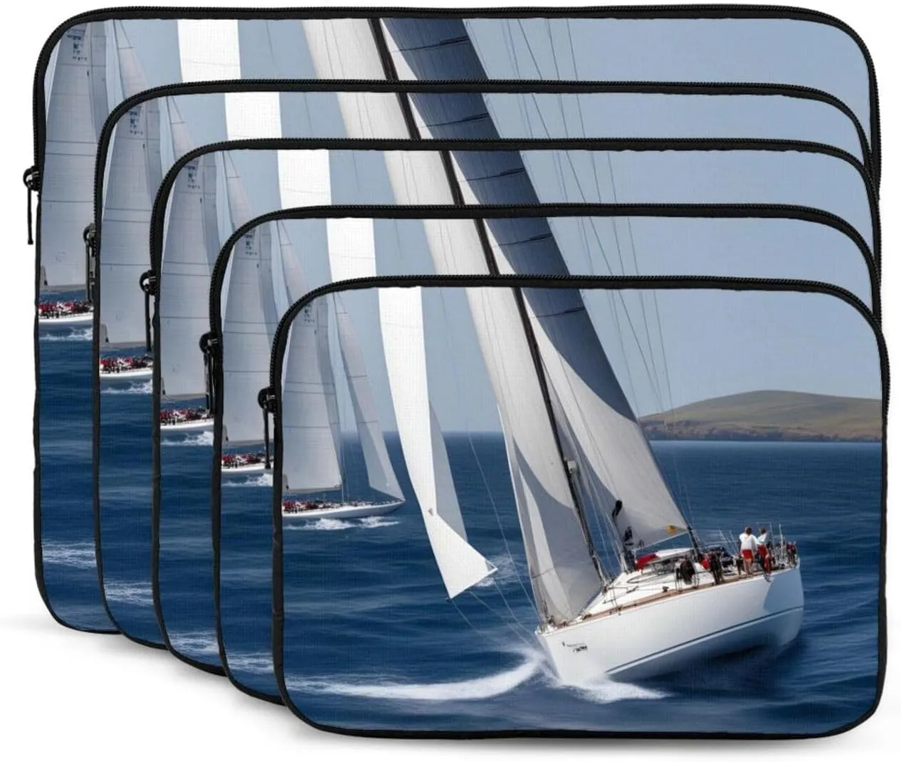 Ocean Sailing Pattern Shockproof Portable Laptop 13 inch Sleeve Bag for Men and Women - Ideal for Business Travel, School, and Daily Use