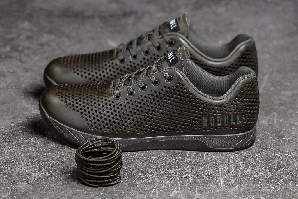 OLIVE LEATHER TRAINER (WOMEN'S)