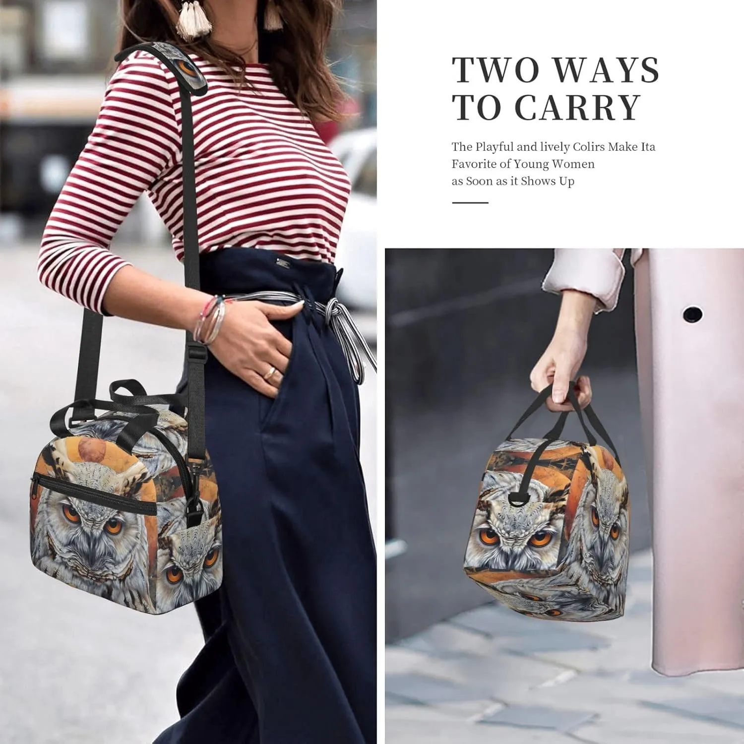 Owl Beliefs Reusable Insulated Lunch Bag Lunch Box For Women Men Perfect For Daily Commute Travel