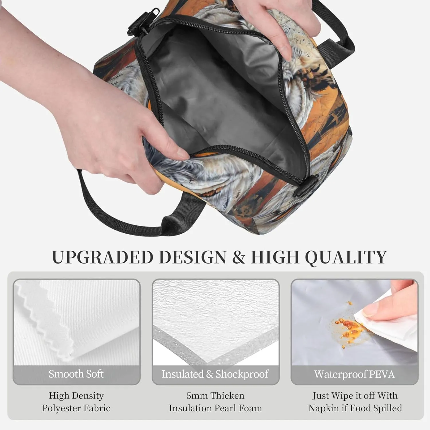 Owl Beliefs Reusable Insulated Lunch Bag Lunch Box For Women Men Perfect For Daily Commute Travel