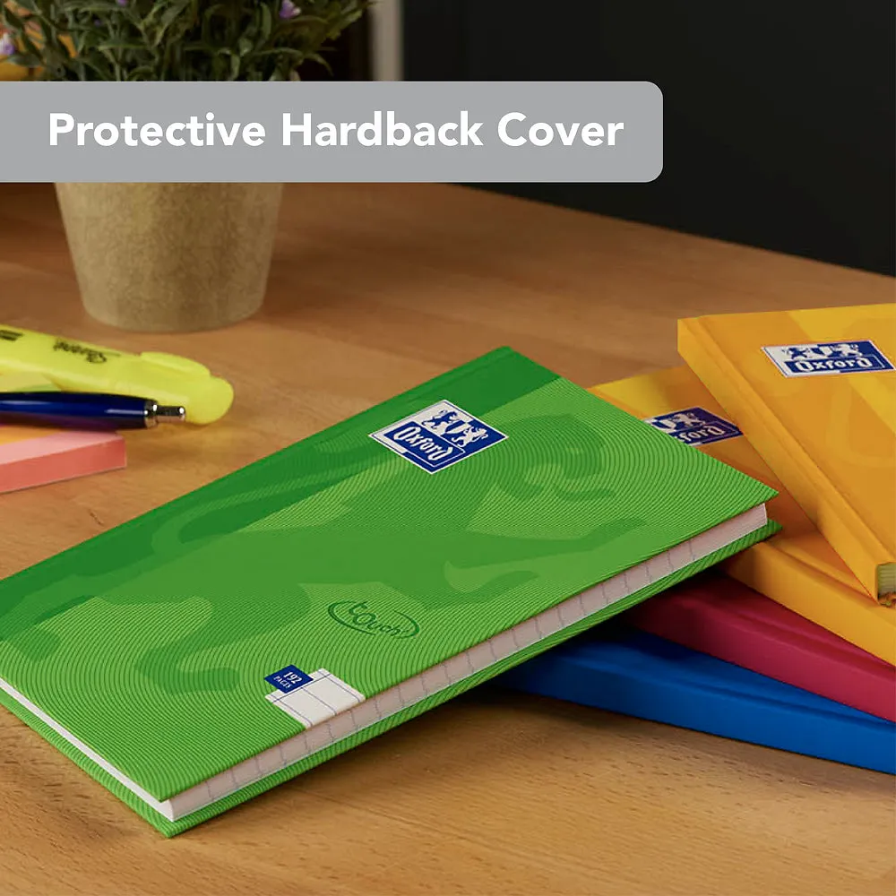 Oxford Touch Yellow A5 Hardback Casebound Notebook Ruled with Margin 192 Pages