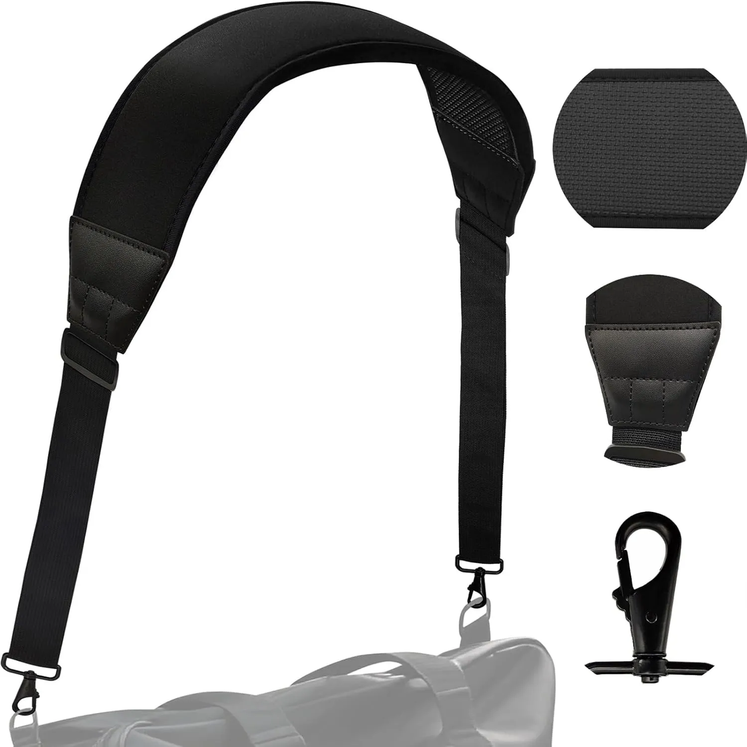 Padded Shoulder Straps for Bag, Adjustable Thick Soft Bag Strap Crossbody for Briefcase Laptop Duffle Gym Bag Purses Luggage, Reduce Shoulder Pressure