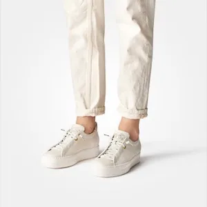 Paul Green Beige Leather Trainer