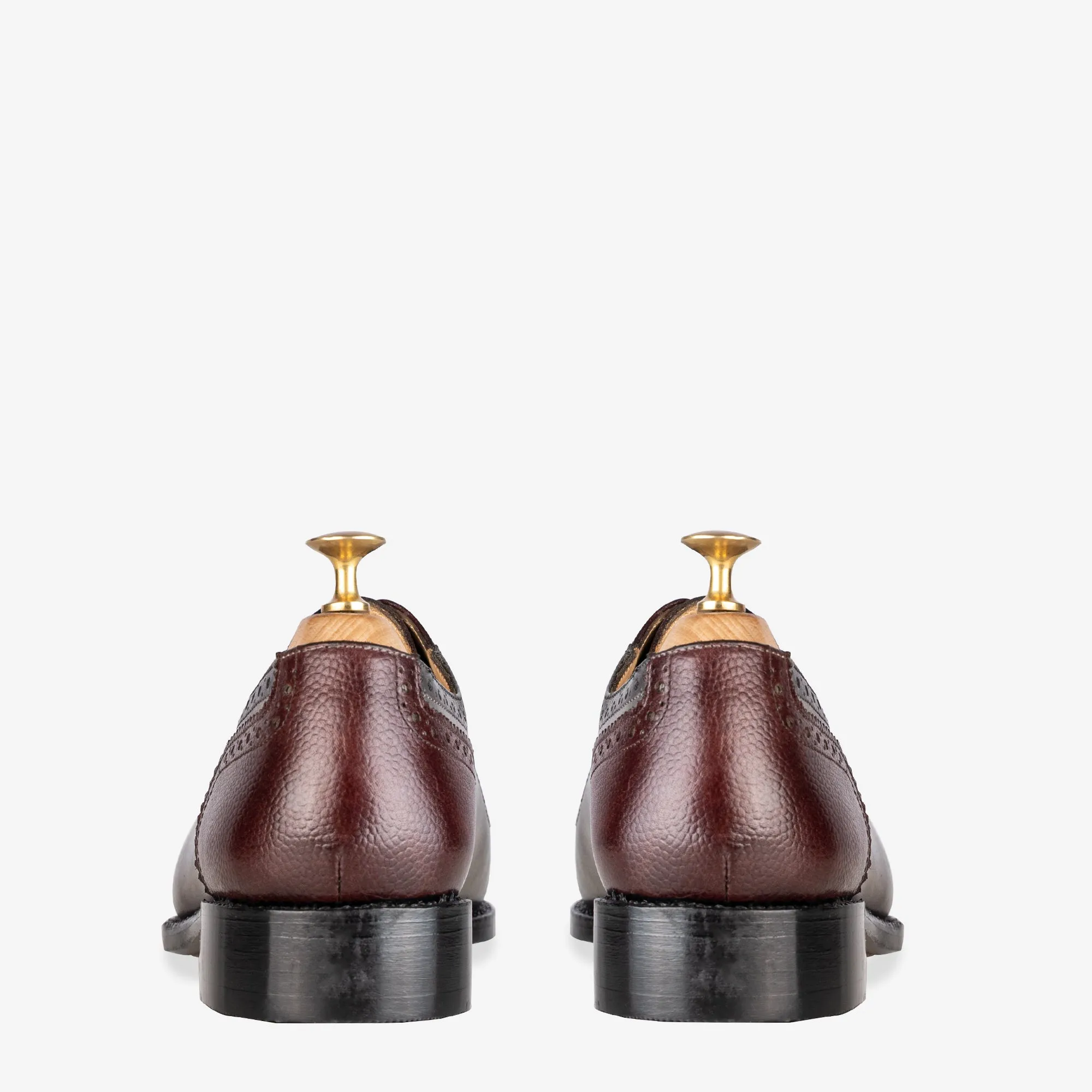 Peck-Ham Grey Burgundy Oxford Shoes