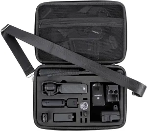 PellKing Case for DJI Osmo Pocket 3 Creator Combo Accessories - Large Portable Customized Hard Shell Travel Storage Bag with Detachable Strap, EVA Compartments, Non-Slip Handle