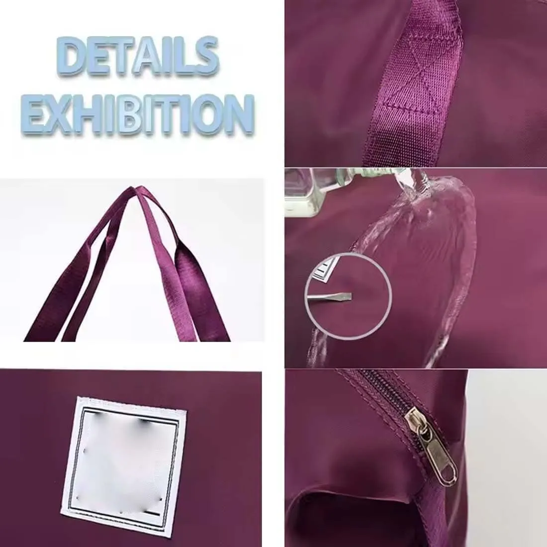 Pepepo Travel Bag with Wheels, 2025 New Large Capacity Travel Bag - Universal Wheel Removable, 48l Waterproof Expandable Foldable Duffle Bag (Light Purple,One Size)