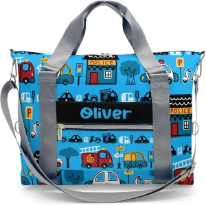 Personalized City House Car Street Lamp Sport Dance Bag,Custom Duffle Bag Gym Bag Customized Travel Duffel Bag with Name or Text