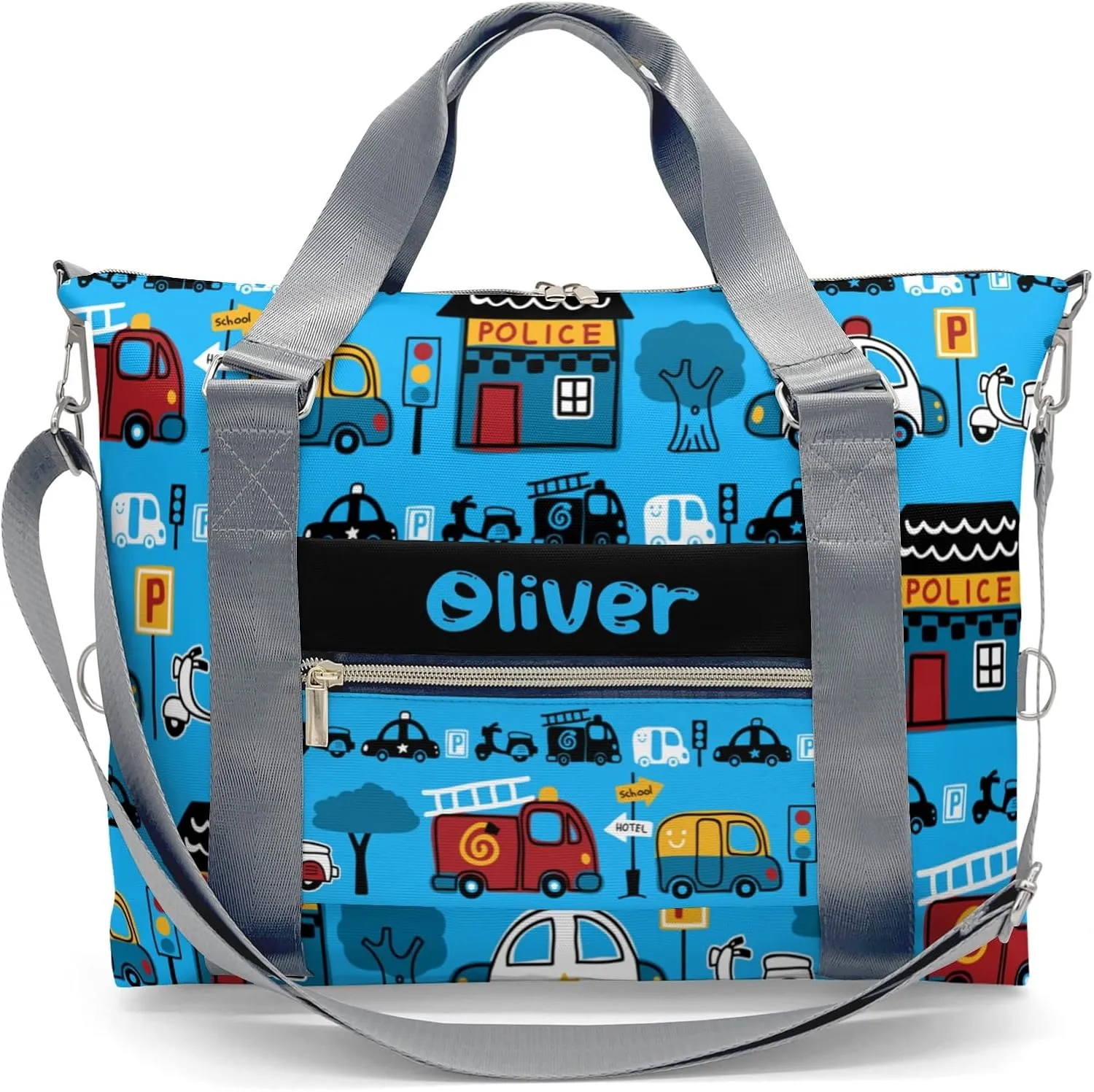 Personalized City House Car Street Lamp Sport Dance Bag,Custom Duffle Bag Gym Bag Customized Travel Duffel Bag with Name or Text