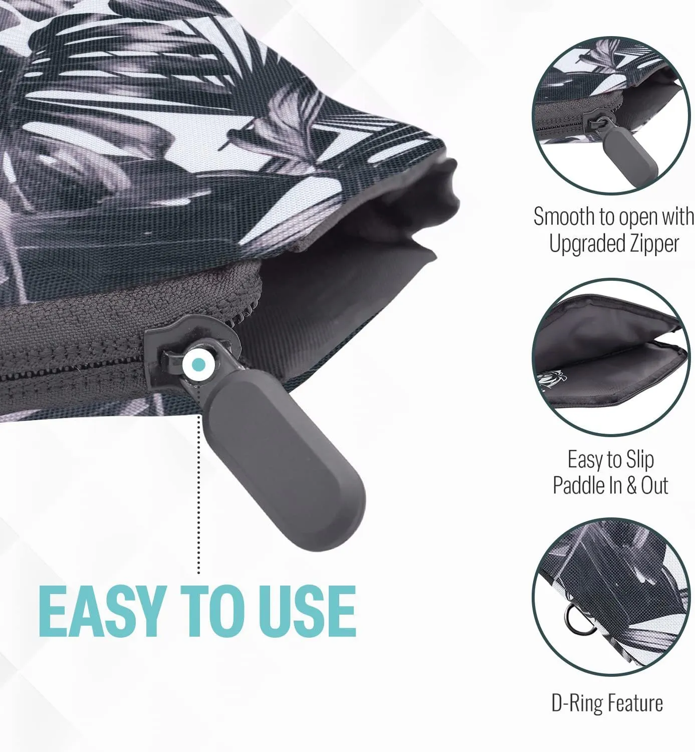 Pickleball Paddle Sleeve | Canvas Cover with Padding and Zipper | Protective Paddle Case for Rackets | Lightweight Pickleball Holder for Storage | Cover Only | Elongated & Standard Size