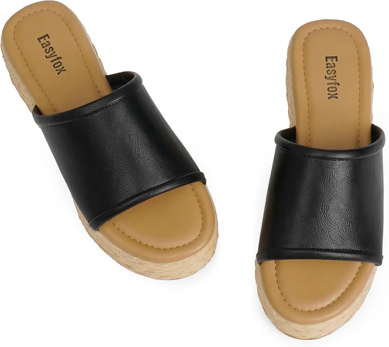 Platform Sandals Women Braided Sandals Slip on Wedge Sandal Summer Beach Wedge Dressy Sandal