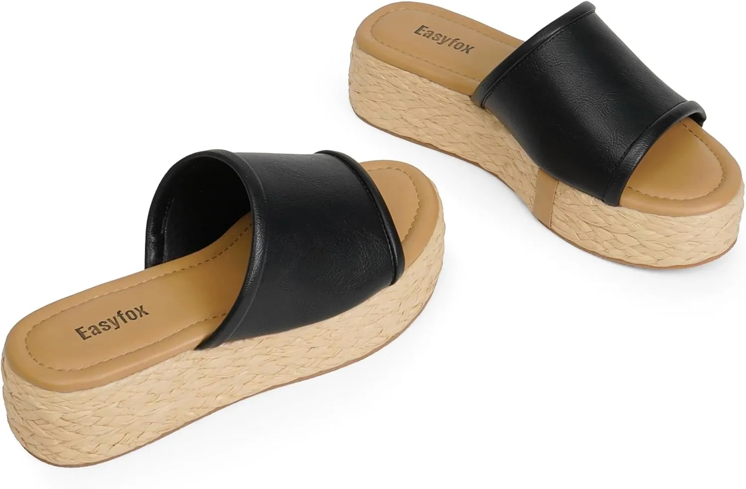 Platform Sandals Women Braided Sandals Slip on Wedge Sandal Summer Beach Wedge Dressy Sandal
