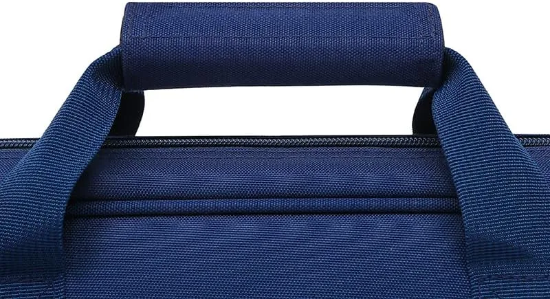 Pool Cue Case for 3 Butts 5 Shafts, 1/2 Split Stick Bag with Shoulder Strap, Waterproof Oxford Billiard Carrying Case with Pocket