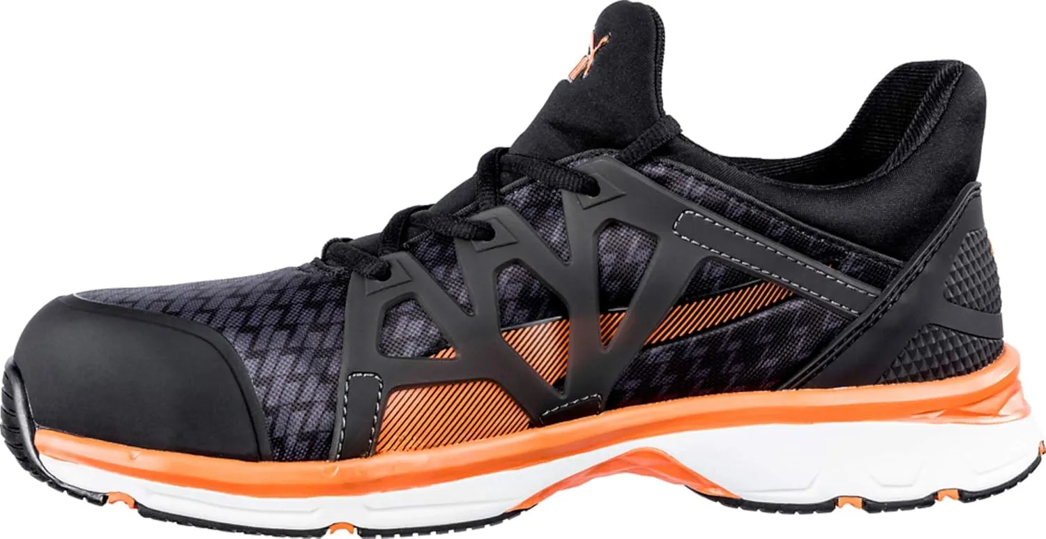 PUMA Men's Rush 20 Mid Industrial Shoe, Black-Orange, 9.5