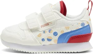 PUMA Shoes Kids R78 Hook and Loop Sneaker, Warm White-Blue Skies-Chamomile, 4 US Unisex Toddler