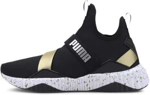 Puma Women's Defy Mid Cross Trainer, Black White, 6 M US