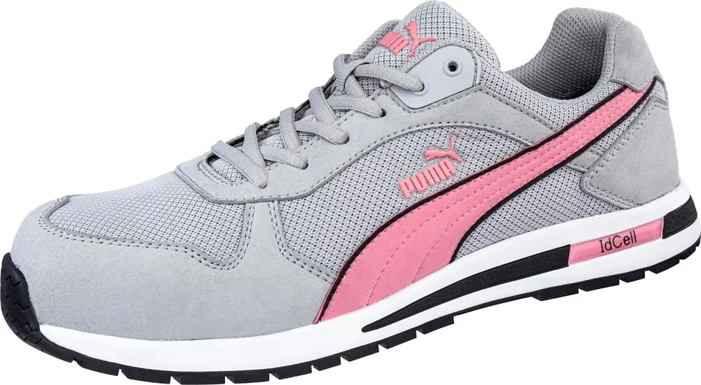 PUMA Women's Frontside Grey Pink Eh Industrial Shoe, 8.5