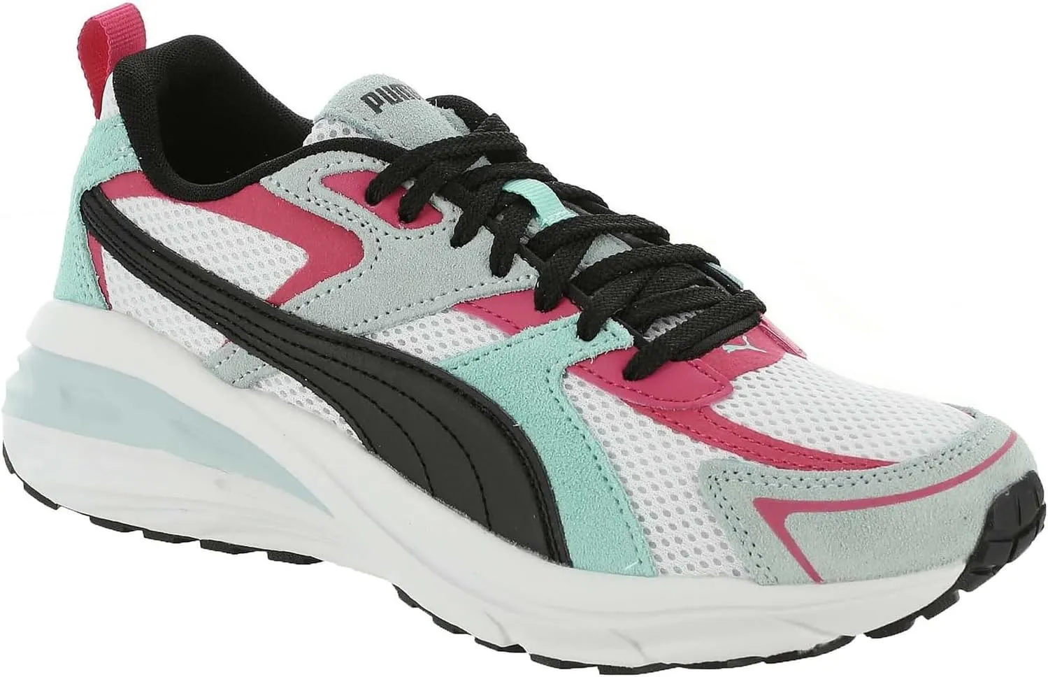 PUMA Women's Hypnotic Leather Shoes, White-Black-Frosted Dew, 6.5
