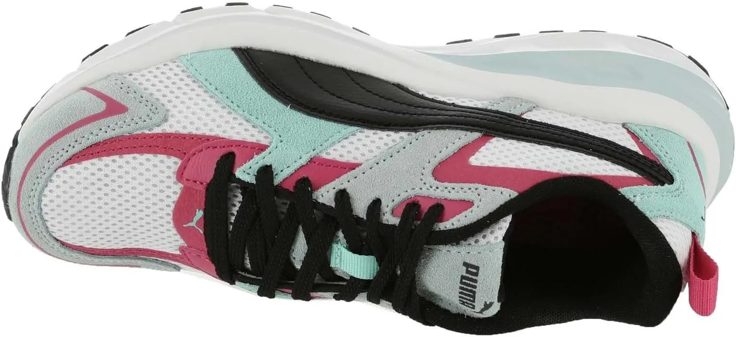PUMA Women's Hypnotic Leather Shoes, White-Black-Frosted Dew, 6.5