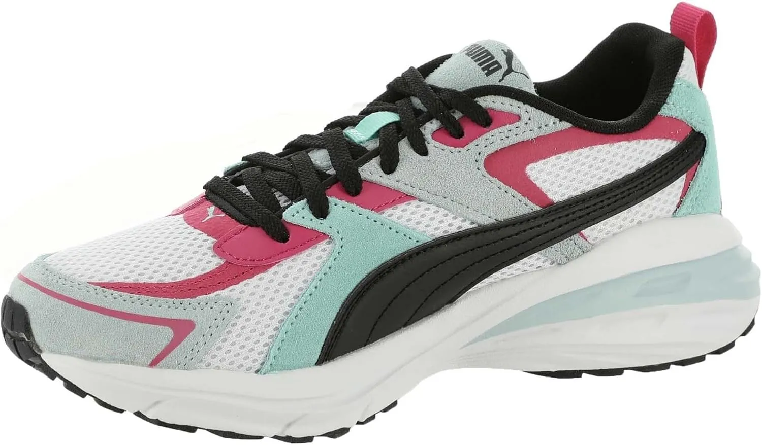 PUMA Women's Hypnotic Leather Shoes, White-Black-Frosted Dew, 6.5