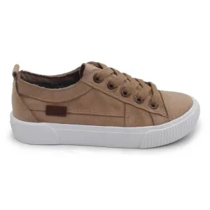 Pump: - Lace - Premium-grade Brown Vegan Suede Up Tan Malibu Trainer Blowfish CLAY Bluetooth-enabled