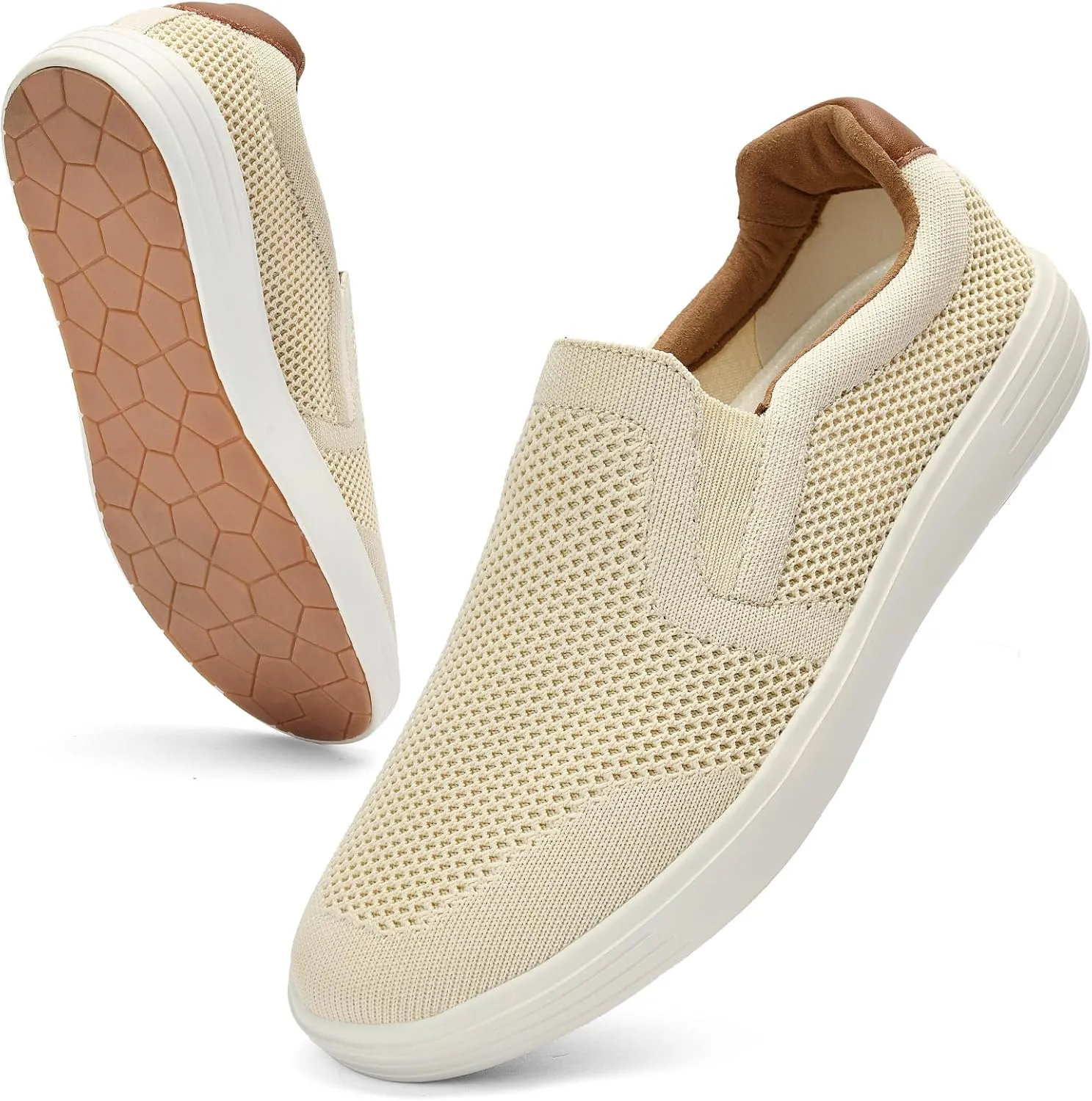 Puxowe Men's Casual Slip On Walking Shoes Mesh Comfortable Loafer