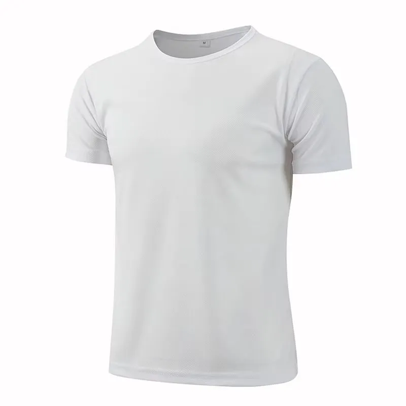 Quick-Drying round Neck Sport T-Shirt Gym Fitness Shirt Trainer Running T-Shirt Men Breathable Sportswear