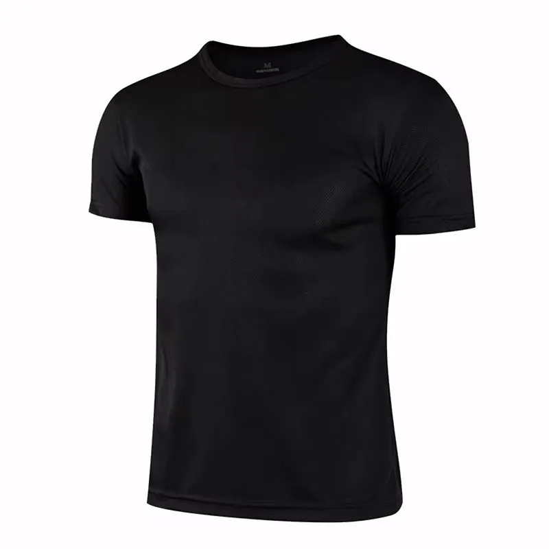 Quick-Drying round Neck Sport T-Shirt Gym Fitness Shirt Trainer Running T-Shirt Men Breathable Sportswear