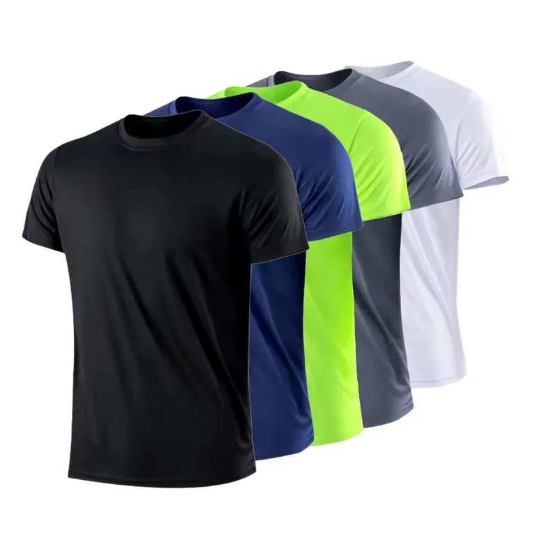 Quick-Drying round Neck Sport T-Shirt Gym Fitness Shirt Trainer Running T-Shirt Men Breathable Sportswear