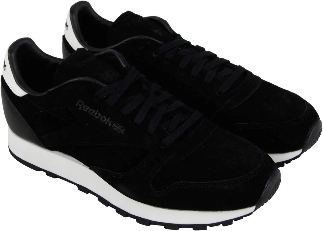 Reebok Classic Leather Shoe - Men's Walking 10.5 Black/Chalk