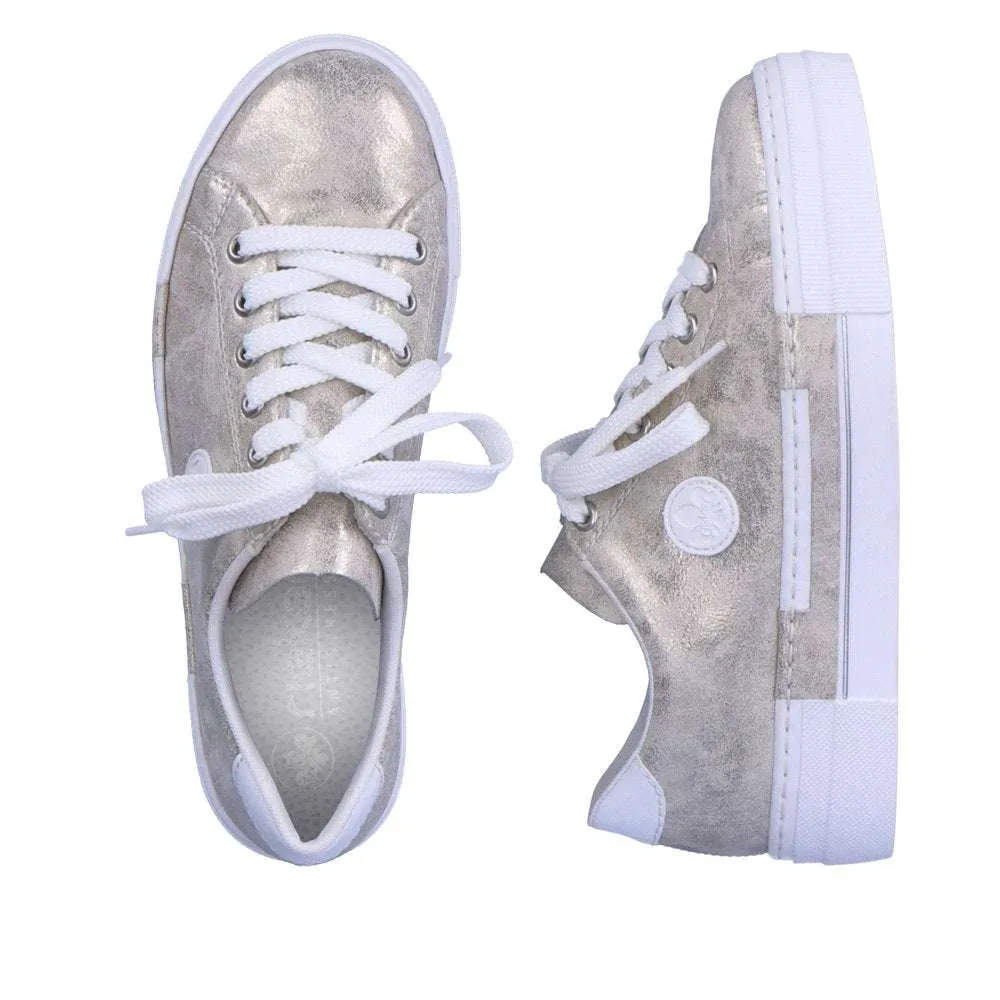 Rieker Metallic Platform Trainer| N49W190GL