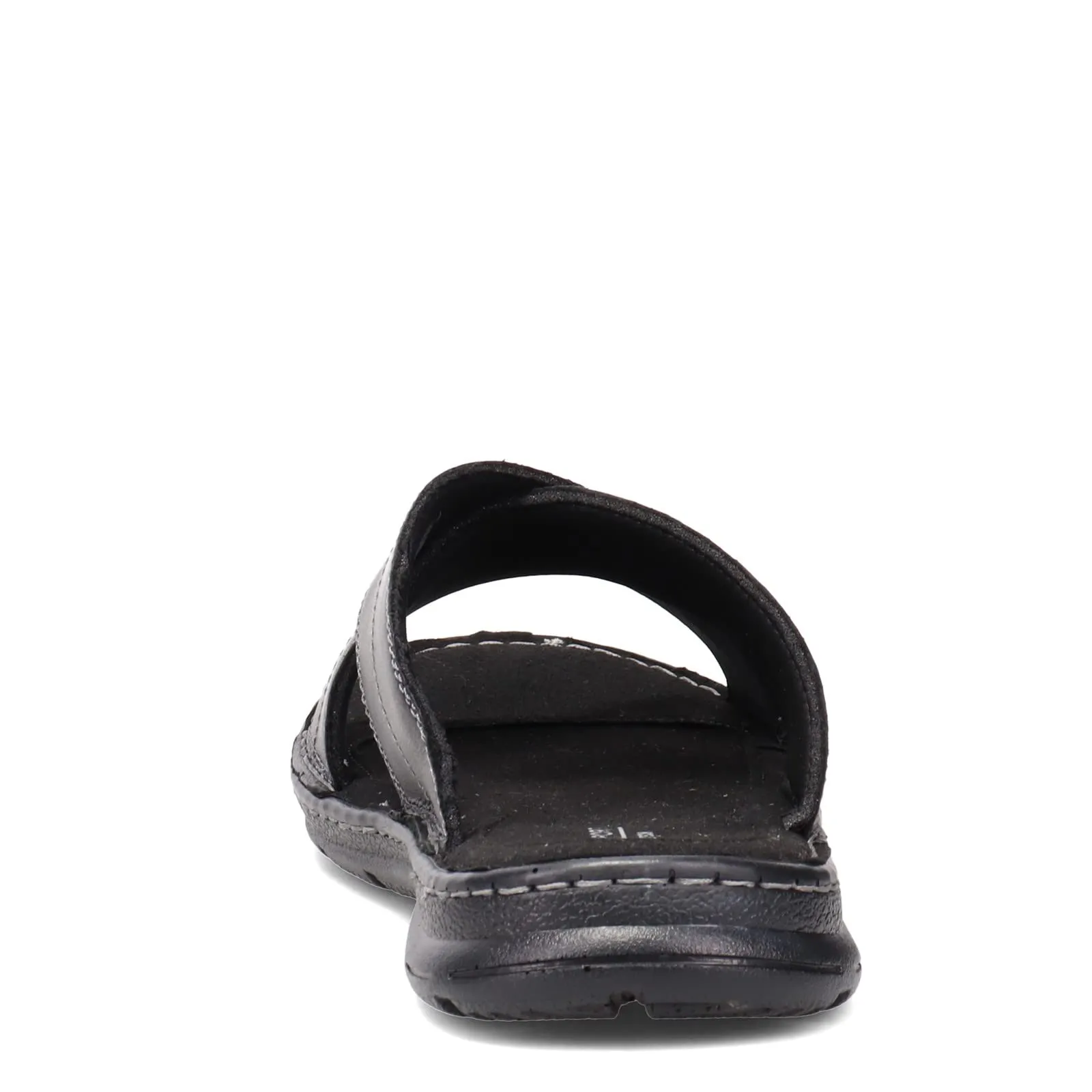 Rockport Men's Darwyn Xband Slide Sandal, Black LEA II, 11 Wide