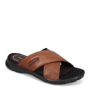 Rockport Men's Darwyn Xband Slide Sandal, Coach Brown, 8.5 M US