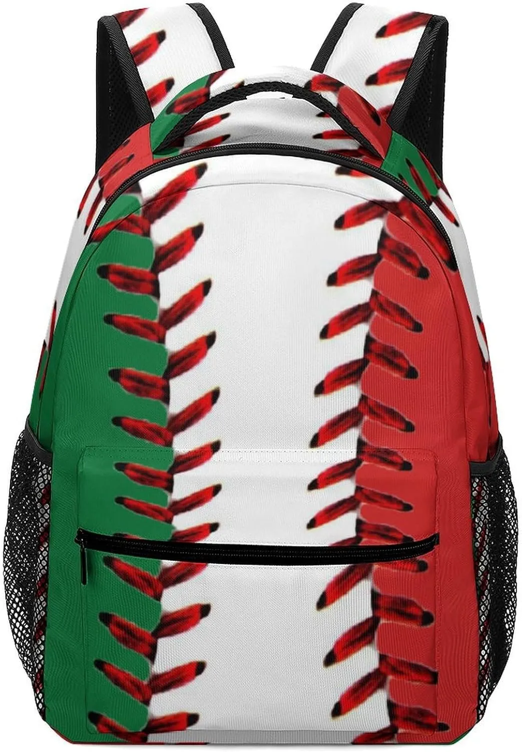 Rucksack Backpack Travel Sport Baseball Print Pattern School Bookbags Double Shoulder Bag for Mens Boys Kids