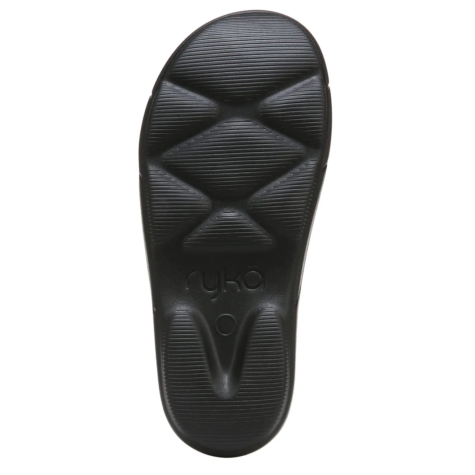 Ryka Womens Restore Recovery Slide Sandal, Black, 7 US