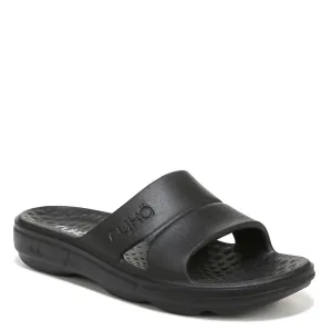 Ryka Womens Restore Recovery Slide Sandal, Black, 7 US