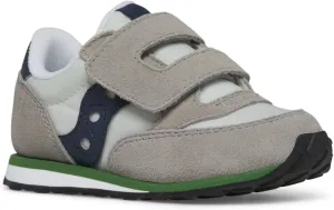 Saucony Jazz Hook & Loop Sneaker (Toddler/Little Kid), Grey/Navy/Green, 4.5 US Unisex