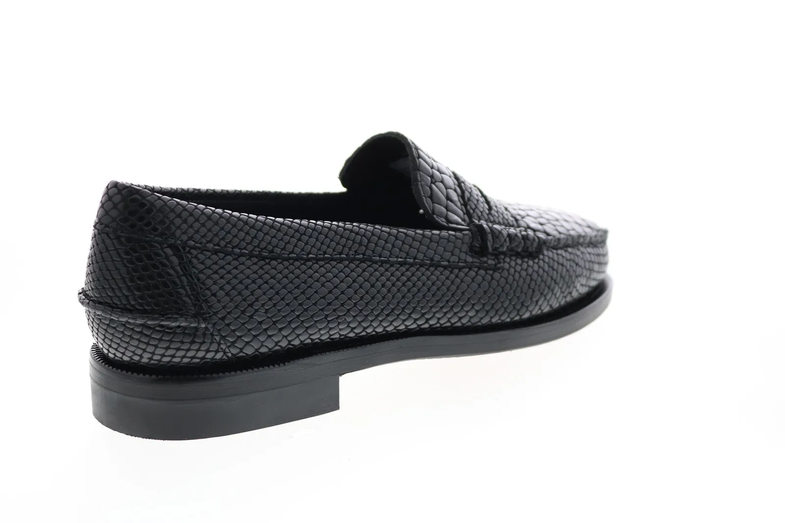Sebago Dan Cocco 711241W Mens Black Leather Loafers & Slip Ons Penny Shoes