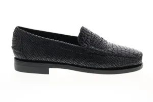 Sebago Dan Cocco 711241W Mens Black Leather Loafers & Slip Ons Penny Shoes