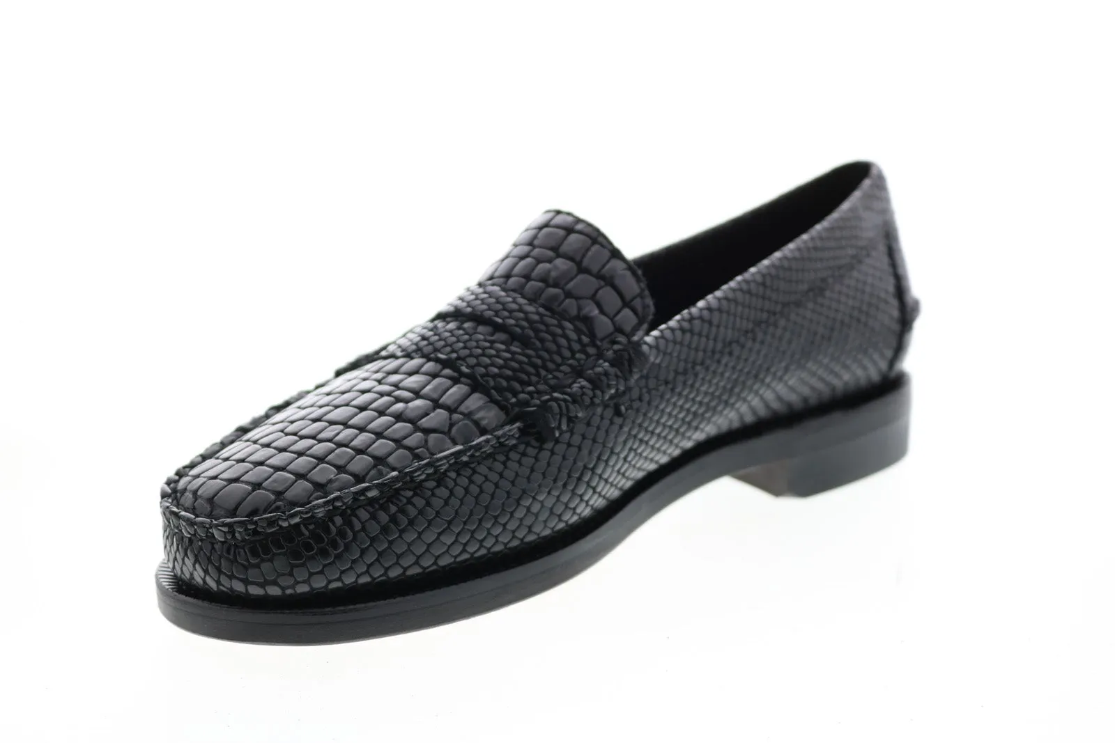 Sebago Dan Cocco 711241W Mens Black Leather Loafers & Slip Ons Penny Shoes