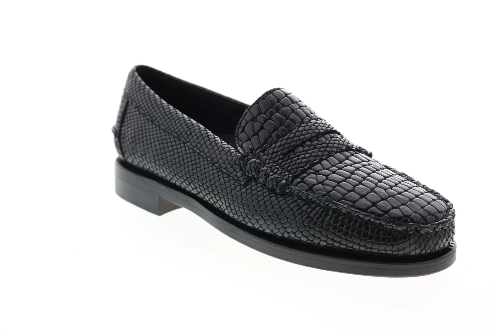 Sebago Dan Cocco 711241W Mens Black Leather Loafers & Slip Ons Penny Shoes