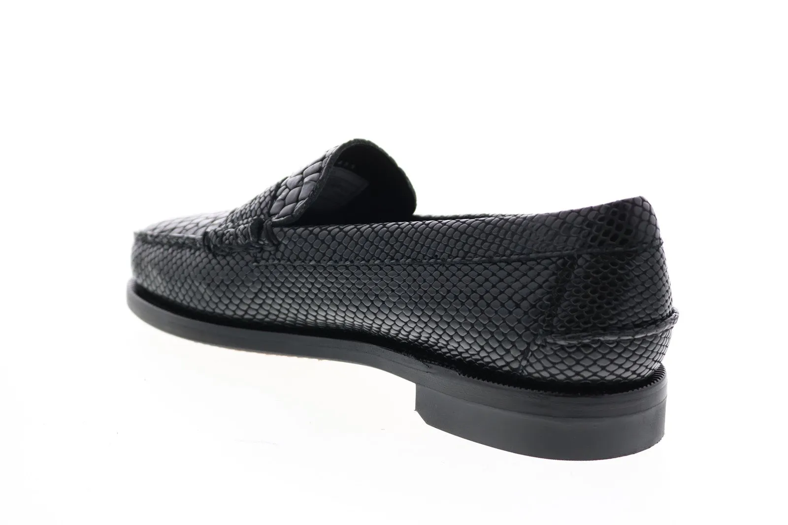 Sebago Dan Cocco 711241W Mens Black Leather Loafers & Slip Ons Penny Shoes