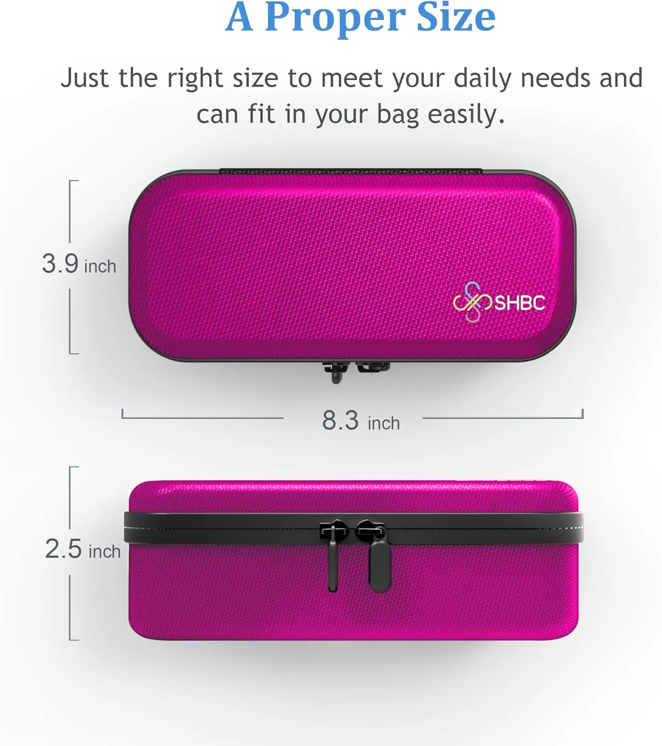 SHBC Insulin Pen Carrying Case Portable Medical Cooler Bag for Diabetes with Protective Ice Brick - Convenient to Changing Needles with Each Injection Hot Pink