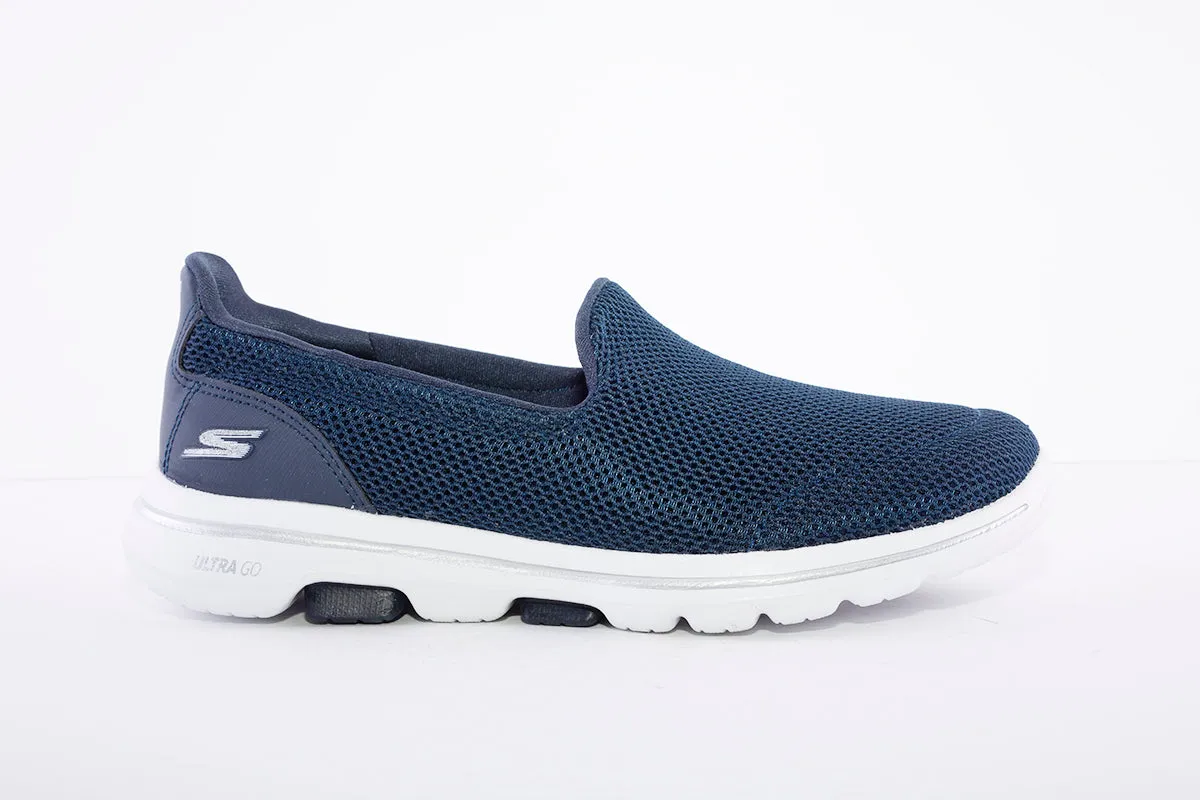SKECHERS - GO WALK 5 TRAINER - NAVY/WHITE